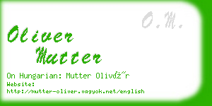 oliver mutter business card